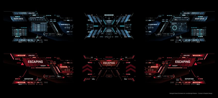 Midnight Mission Cockpit UIs