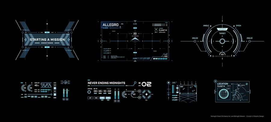 Midnight Mission Cockpit UIs (Bottom Screen)
